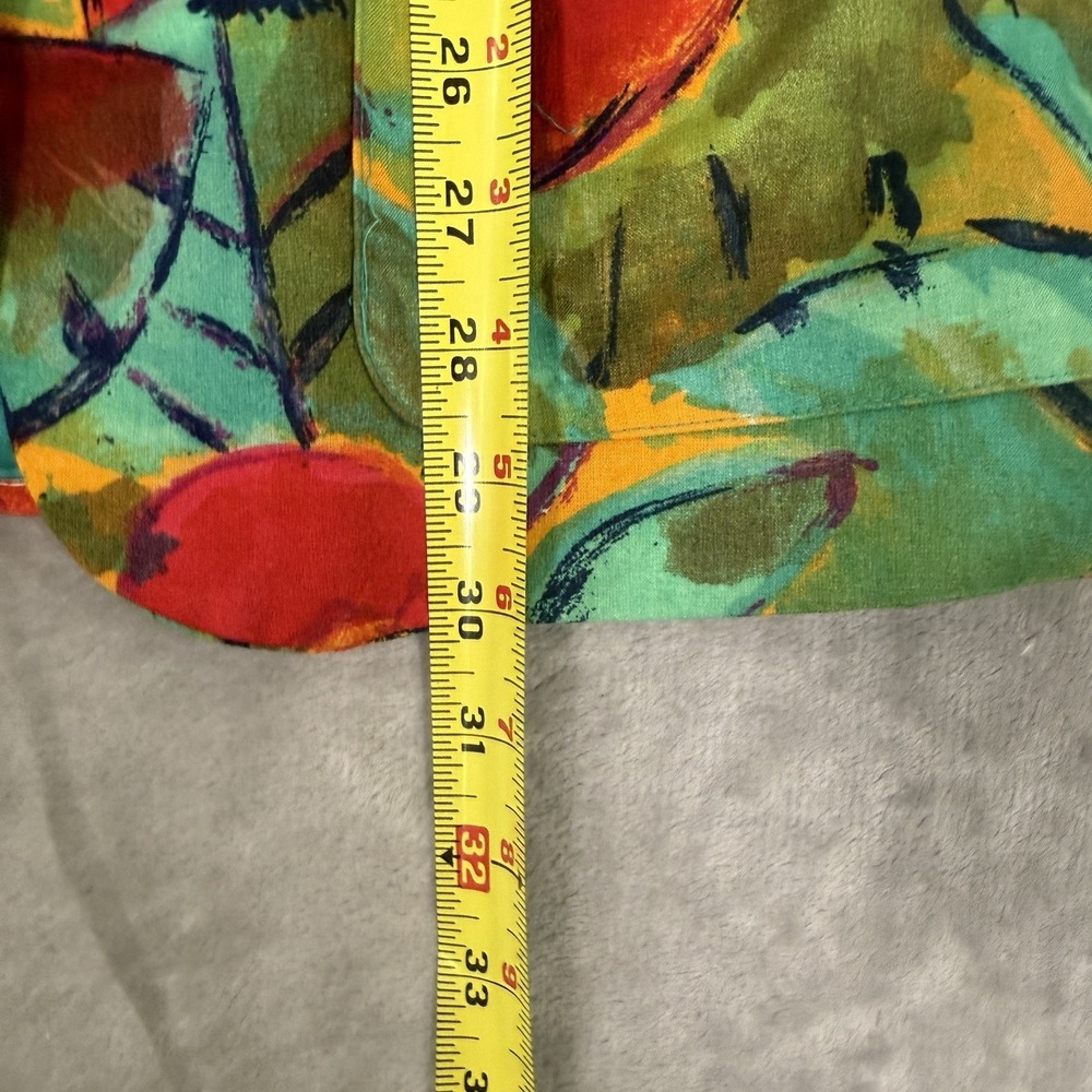 Vintage Paul et Duffier Small Green Red Tomotoe Art Deco Boyfriend Blazer - Picture 5 of 9